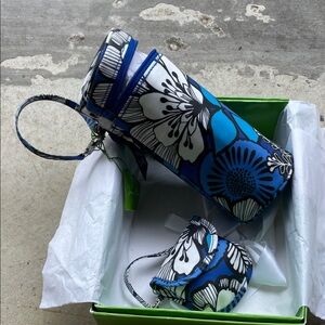Vera Bradley Blue and White Floral Bottle Holder Set